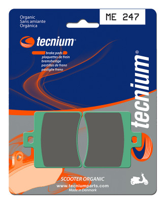 Plaquettes de frein organiques Tecnium : ME247 | APRILIA, BETA, DERBI, MALAGUTI