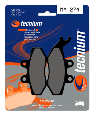 Plaquettes de frein organiques Tecnium, Référence MA274 | YAMAHA, BETA, DERBI, GAS GAS