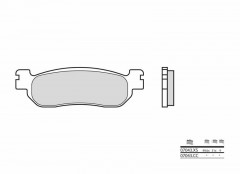 Plaquettes de frein scooter Brembo, carbone céramique : CC 07043CC | X-MAX YP R 125