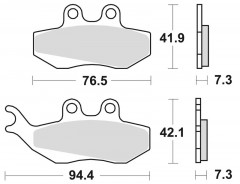 Plaquettes de frein semi-métalliques Braking 770SM1 | DERBI SENDA R, SM, 50, 125