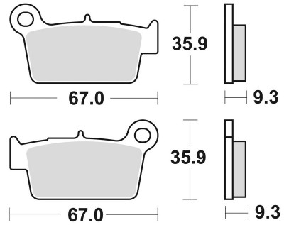 Plaquettes de frein semi-métalliques marque Braking 890CM46 | Compatible Motocross, Moto