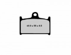 Plaquettes de frein semi-métalliques marque Nissin : 2P-208NS | Compatible Moto