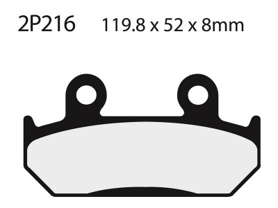 Plaquettes de frein semi-métalliques marque Nissin 2P-216NS | Moto HONDA
