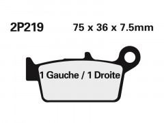 Plaquettes de frein semi-métalliques marque Nissin 2P-219GS | Compatible Moto, Motocross, Mécaboite