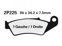 Plaquettes de frein semi-métalliques marque Nissin 2P-225GS | Compatible Motocross, Moto