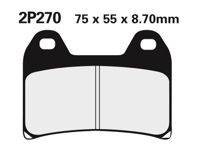 Plaquettes de frein semi-métalliques marque Nissin 2P-270NS | Compatible Moto, Motocross