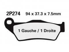 Plaquettes de frein semi-métalliques marque Nissin 2P-274GS | Motocross, Moto, Maxiscooter, Quad