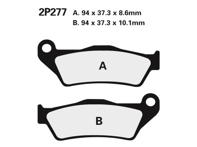 Plaquettes de frein semi-métalliques marque Nissin 2P-277NS | Moto BMW