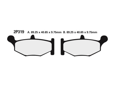 Plaquettes de frein semi-métalliques marque Nissin 2P-319NS | Moto SUZUKI