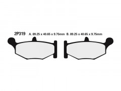 Plaquettes de frein semi-métalliques marque Nissin 2P-319NS | Moto SUZUKI