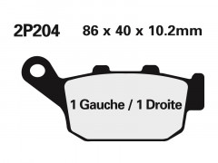 Plaquettes de frein semi-métalliques Nissin 2P-204NS | SUZUKI, TRIUMPH, YAMAHA, MZ