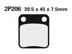 Plaquettes de frein semi-métalliques Nissin 2P-206GS | DR 200, DR S 125, SE 125, TS X 125, TSX 240