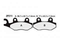 Plaquettes de frein semi-métalliques Nissin 2P-211NS | Compatible Moto, Motocross