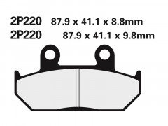 Plaquettes de frein semi-métalliques Nissin 2P-220NS | Moto HONDA, CAGIVA