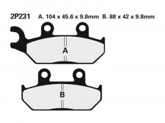 Plaquettes de frein semi-métalliques Nissin 2P-231NS | TENERE XTZ 660, TZR 50, XT 500, 600, XTE 600