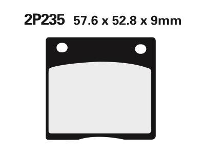 Plaquettes de frein semi-métalliques Nissin 2P-235NS | Compatible Moto