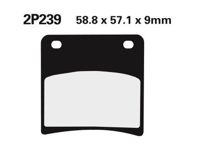 Plaquettes de frein semi-métalliques Nissin 2P-239NS | Moto SUZUKI VX 800