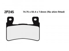 Plaquettes de frein semi-métalliques Nissin 2P-245NS | Moto HONDA, HYOSUNG