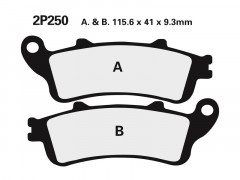 Plaquettes de frein semi-métalliques Nissin 2P-250NS | HONDA, KAWASAKI