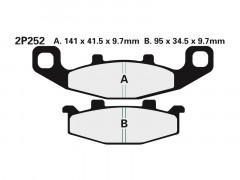 Plaquettes de frein semi-métalliques Nissin 2P-252NS | KAWASAKI, SUZUKI, HYOSUNG