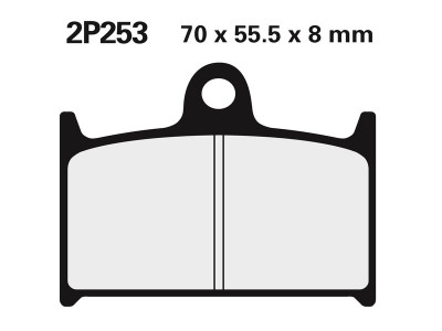 Plaquettes de frein semi-métalliques Nissin 2P-253NS | Moto SUZUKI, TRIUMPH