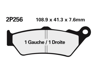 Plaquettes de frein semi-métalliques Nissin 2P-256NS | HARLEY DAVIDSON, HONDA, KAWASAKI, SUZUKI, MZ