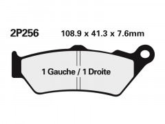Plaquettes de frein semi-métalliques Nissin 2P-256NS | HARLEY DAVIDSON, HONDA, KAWASAKI, SUZUKI, MZ