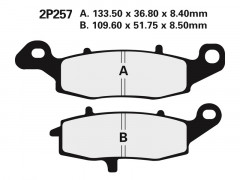 Plaquettes de frein semi-métalliques Nissin 2P-257NS | KAWASAKI, SUZUKI