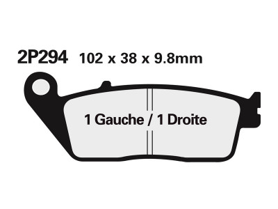 Plaquettes de frein semi-métalliques Nissin 2P-281NS | SILVER WING FJS 400, 600