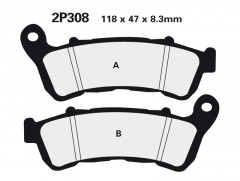 Plaquettes de frein semi-métalliques Nissin 2P-308NS | Moto HONDA, SUZUKI