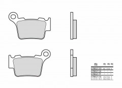 Plaquettes de frein tout-terrain Brembo en carbone céramique : TT (07BB27TT) | TE I 150, EXC TPI 150