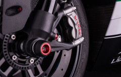 Protection de fourche et bras oscillant (axe de roue) marque LIGHTECH rouge Ducati Panigale 1199