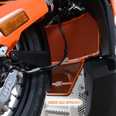 Protection de radiateur orange R&G | ADVENTURE 790, ADVENTURE R 790, ADVENTURE R RALLY 790