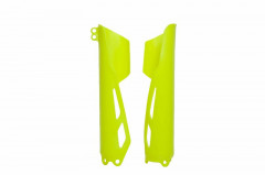 Protections de fourche jaune fluo Racetech | HONDA CRF R 250, HONDA CRF R 450
