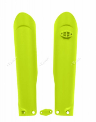 Protections de fourche jaune fluo Racetech | Motocross KTM