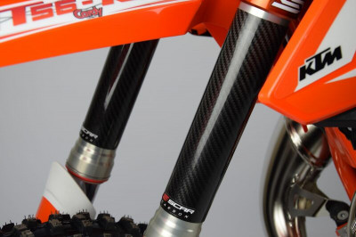 Protections tube de fourche carbone (220x45mm) Scar | Motocross