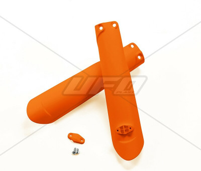 Protections de fourche orange fluo Ufo | Motocross KTM