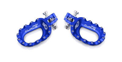 Repose-pieds Curve aluminium bleu S3 | BETA, GAS GAS, MONTESA, SCORPA, SHERCO HRD