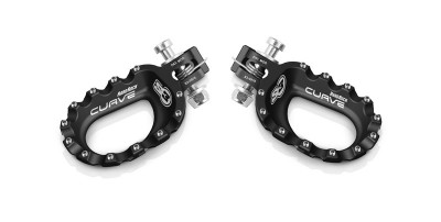 Repose-pieds Curve en aluminium noir S3 | BETA, GAS GAS, MONTESA, SCORPA, SHERCO HRD