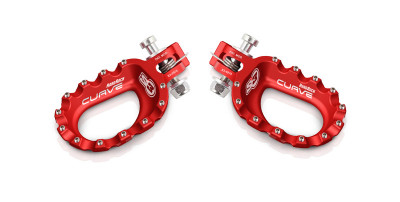 Repose-pieds Curve aluminium rouge S3 | BETA, GAS GAS, MONTESA, SCORPA, SHERCO HRD