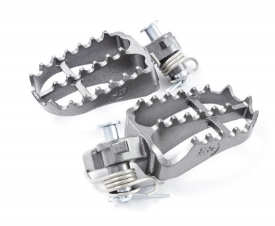 Repose-pieds Hard Rock Enduro acier couleur titane S3 | Motocross, Moto KTM, HUSQVARNA