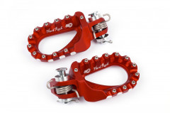 Repose-pieds Hard Rock Enduro alu rouge S3 | Motocross, Moto, Trial