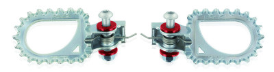Repose-pieds Hard Rock position centrale acier argent S3 | Trial, Motocross, Moto