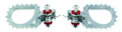 Repose-pieds Hard Rock position centrale acier argent S3 | Trial, Motocross, Moto