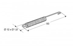 RESSORT BEQUILLE LATERALE L 93MM X Ø12MM