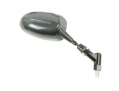 Rétroviseur ovale type F1 finition carbone réglable M10/125 Vparts