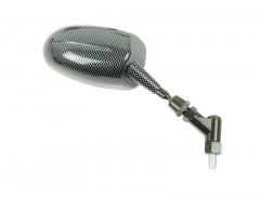 Rétroviseur ovale type F1 finition carbone réglable M10/125 Vparts