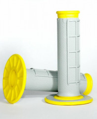 Revêtements dual grip gris jaune semi-gauffré Renthal