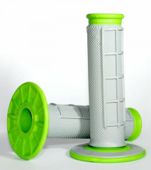 Revêtements dual grip gris/vert semi-gauffré Renthal