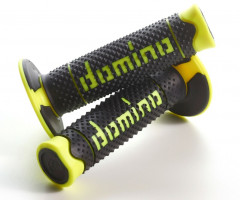 Revêtements type A260 full grip noir/jaune fluo Domino | Motocross GAS GAS